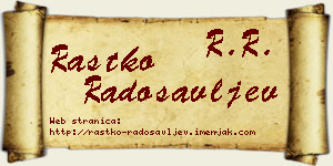 Rastko Radosavljev vizit kartica